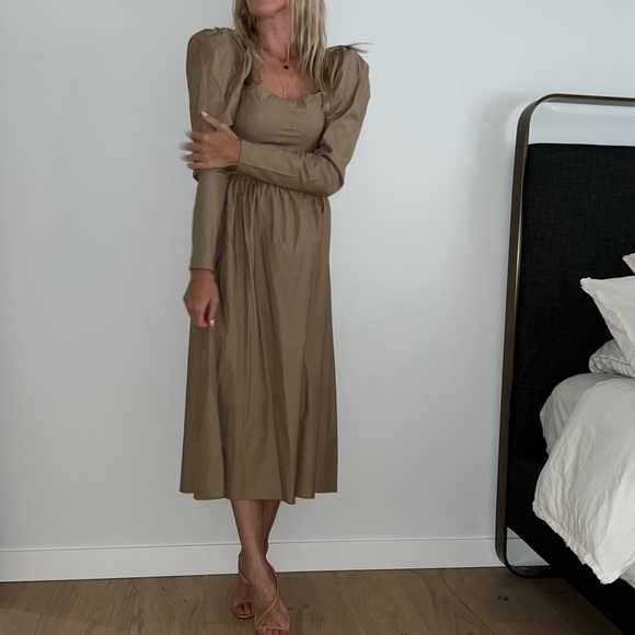 Reformation Khaki midi dress - Picture 4 of 12